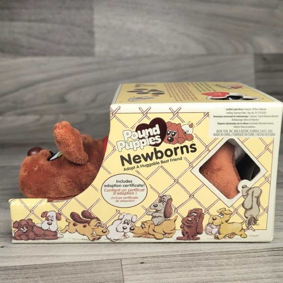 Pound Puppies Newborns 8" Plush Brown 2019 Classic Collection 80's by Basic Fun - Picture 5 of 8